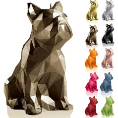 Candellana Handmade Bulldog Low-Poly Candle Gift - Smieklīgi - Dekoratīvās sveces - Mājas dekori - Dāvanas draugiem - Kokvilnas dakts - Degšanas laiks 24 stundas - Misiņa svece