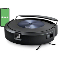 iRobot Roomba Combo j7 (c7156) putekļsūcējs un mopēšanas robots ar objektu noteikšanu/novirzīšanu, kartēšanu, tīrīšanu 4 posmos, mērķtiecīgu telpu vai teritoriju tīrīšanu, saderīgs ar balss palīgu, krāsa: tumši zila