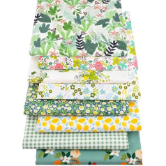 MIDUOLE Audums 8 gab/partijas Fat Quarter Auduma saišķi 100% kokvilna 50cm x 50cm Quilting Craft Pre-cut kvadrāti Patchwork Šūšana Quilting Amatniecība Floral