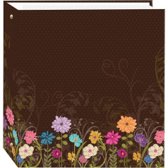 Pioneer Photo Albums TR-100D Chocolate Magnetic 3-Ring Photo Album 100 Page, Choc Garden