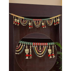 TIED RIBBONS Durvju Toran ar Latkan Toran sānu pakaramais | Toran durvīm, Indijas tradicionālā Bandar Whale, Indijas Toran durvju pakaramais Puja, Diwali, Housewarming, Deepawali, Navratri,