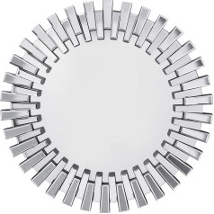 Kare Design Sprocket Sprocket Silver, sienas spogulis, dekoratīvs rāmis, vienkāršs sienas stiprinājums, dekoratīvs spogulis, apaļš sienas spogulis, moderns, 92x92x5 cm (H/W/D)