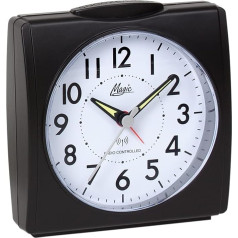 Magic Large XXL Radio modinātājs ar modinātāju Light Snooze DCF77 Black Analogue - 1895-7