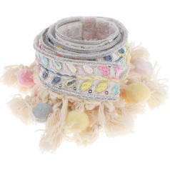 zalati Pom Pom Ball Tassel Lace 3ft Fringe Trim Accessories for DIY Clothes Dress Clothes Sewing Fabric