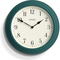 JONES CLOCKS Liels Premium arābu Dial Peacock Blue Supper Club sienas pulkstenis 40cm