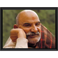 Neem Karoli Baba Foto rāmis sienai/stabam Medium (13,5 x 9,5 collas, akrila stikls) horizontāls