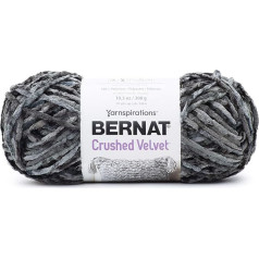 Bernat 16101616010 Crushed Velvet dzija, tumši pelēka, 1 iepakojums, 288 metri