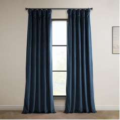 HPD Half Price Drapes Aizkari Heritage plīša aizkari guļamistabai un viesistabai, 50 x 96, VPYC-179910-96 (1 panelis) Eternal Blue