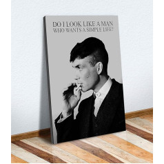 CanvasArtShop Peaky Blinders Thomas Shelby ierāmēta mākslas grafika uz audekļa 45x30cm