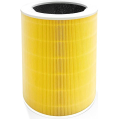 HOSECES 3 in 1 Genuine HEPA Filter for LEVOIT Core 600S Air Purifier, Replacement Filter, High Efficiency Activated Carbon Filter #Core 600s-RF Air Filter, Yellow, 1 Pack (Core 600S-RF-1 Pack)