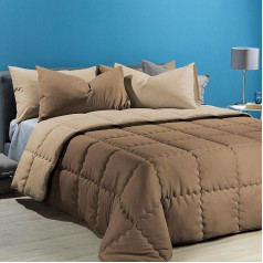 Caleffi Modern Microfibre Quilt Taupe Double