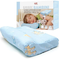 SISSEL® Soft Bambini | Ortopēdiskais bērnu kakla spilvens | 4-7 gadi | Ergonomisks veselīgam mugurkaulam | Viskoelastīgas putas | Mazgājams | Ideāli piemērots ceļošanai | Izmēri: 37x25cm | Komforts un aizsardzība