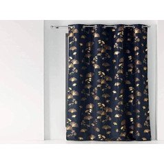 Iekštelpu apdare, Bloomy Navy/Gold Eyelet aizkars 140 x 260 cm