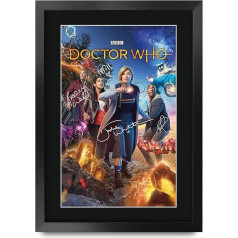 HWC Trading Dr Who - Season 12 A3 Framed Signed Printed Autographs Picture Print Photo Display Gift For Jodie Whittaker TV Show Fans