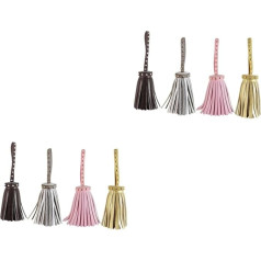 Tofficu 2 iepakojumi DIY Embellishment Mini Tassels Craft Pink Tassel Atslēgu piekariņš Maki Rozā Grāmatzīmes Small Craft Tassels Atslēgu piekariņš Tassels for Crafting