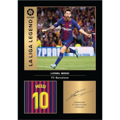 Ikonas Sienas māksla Lionel Messi Barcelona Leģendas Barselonas parakstīts A4 foto displejs dāvana Barca faniem digitāli reproducēts paraksts Print Unframed