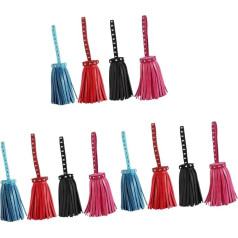 Operitacx 3 iepakojumi DIY Embellishment Maki Atslēgu piekariņš Atslēgu futrālis Zelta pušķi Rozā bārkstis Bārkstis Tassel Trim Mazs roku darbs Tassels Jewellery Dieviete