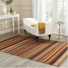 SAFAVIEH Geometrisch Teppich für Wohnzimmer, Esszimmer, Schlafzimmer - Kilim Collection, Kurzer Flor, Rost, 122 X 183 cm