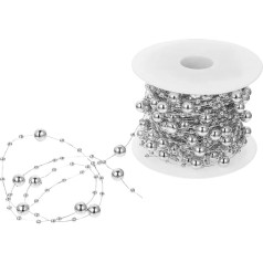 VILLCASE 1 Roll Bead Materiāls pērļu pērļu kaklarota piekaramie rotājumi Mākslīgās zvaigznes pērļu virknes ķēdes pērļu virtene Kaklarota DIY kāzu kulons Zelta pērles ķēdes plastmasas