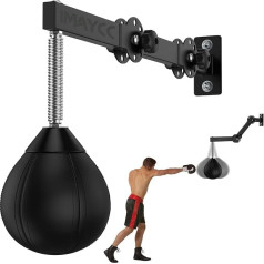 IMAYCC Speedball Boxing Bag, Höhenverstellbarer und Zusammenklappbarer Boxsack Hängend, Punching Bag Halterung Wand, Boxsack für Kinder, Jugendliche und Erwachsene, für Home Gym Workout, Training Etc.