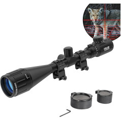 ESSLNB Air Rifle Scope 3-9 x 50 AOEG Mil Dot Range Finder ar saulessargu 20mm-22mm/0.78-0.86 collas montāžas un aizsargvāciņu medībām Airsoft un arbalets