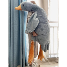 Tanha Goose Cuddly Toy, Cuddly Toy Goose, XXL Cuddly Toy Plushie, Kawaii Cuddly Toy Plush, Duck Cuddly Toy, Large Goose Soft Toy (Den Grey, 190 cm)