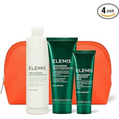 Elemis laima un ingvera ķermeņa kopšanas trio - vannas un dušas pieniņš 300ml, samtainais ķermeņa sviests 100ml, roku un nagu balzams 20ml