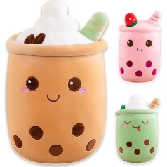 Bubble Tea Cuddly Toy plīša rotaļlieta XXL Cute Cushion, Kawaii Bubble Tea Cup Plushie pildīta rotaļlieta Boba Tea Cup plīša rotaļlieta (kafija, 70 cm)