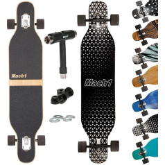 Mach1 Bambusa Longboard ar keramikas lodīšu gultņiem + T-Tool - Skateboard Drop Through Cruiser Complete Board