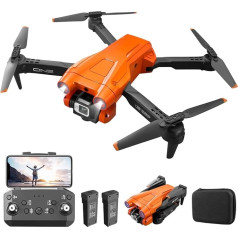 Mingfuxin Sulankstomas dronas su kamera pradedantiesiems, RC kvadrokopteris dronas su programėle WiFi FPV Live Video, aukščio išlaikymas, bepilotis režimas, vieno klavišo pakilimas, nusileidimas suaugusiems vaikams