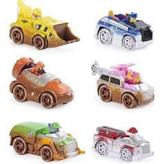 PAW Patrol 6058351 Tikro metalo dovanų rinkinys su šešiomis metalinėmis transporto priemonėmis Offroad Mud versija