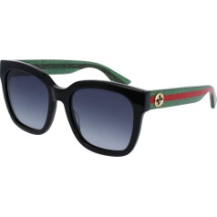 GUCCI Sieviešu saulesbrilles GG0034SN, melns-zaļš-pelēks, 54, melns-zaļš-pelēks