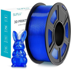 SUNLU PVB 3D 3D printeru filaments, PVB 3D filaments 1,75 mm, IPA spirta pulēšana gludai virsmai, izturība, saderīgs ar 3D FDM printeriem, izmēru precizitāte +/- 0,02 mm, 0,9 kg caurspīdīgs, zils