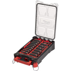 Milwaukee Shockwave 4932480943 Impact Socket Set 1/2 Inch Long in Packout Organiser 16 Pieces