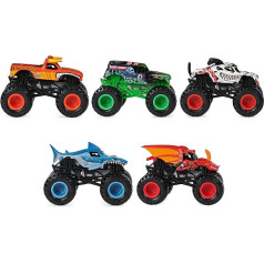 Oficiālā Pit Party 5 gab. 1:64 mēroga Monster Trucks komplekts, bērnu rotaļlietas zēniem un meitenēm no 3 gadu vecuma