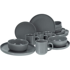 CreaTable, 25876 Nordic Series Matt Grey trauku komplekts 16 gab.