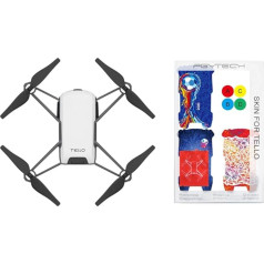 DJI Tello (Bishop) Kvadrokopters drons ar HD kameru un VR, atbalsta tehnoloģija un Intel procesors, kodēšanas izglītība, DIY piederumi, met un lido (bez kontroliera)