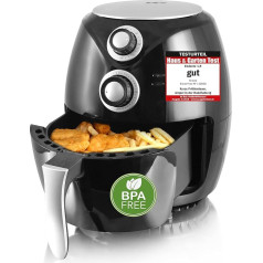 Emerio SmartFryer AirFryer Karstā gaisa fritēze Fritēšana ar karstu gaisu bez papildu eļļas Veselīgāka cepšana 3,6 litru tilpums Cool Touch BPA Free Ātra sildīšana 1450 W Labi pie 1,9