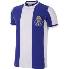 Copa Vīriešu FC Porto 1971-72 Football Retro futbola krekliņš ar apkakli, balts/zils, S, balts / zils