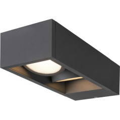 SLV ESKINA FRAME WL 1004748 Virsmas sienas lampas sienām, celiņiem, ieejām, āra LED prožektors, virsmu lampas, āra dārza lampas ar slēdzi 3000/4000K IP65 27 W 2400 lm antracīts