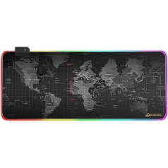 Dorriso Gaming Mousepads, RGB, Large 900 x 400 mm / 800 x 300 mm XXL / XL Desk Mat, Large Mousepad, Waterproof, Non-Slip Mat for Computer, PC, Professional Gamer, Gaming Mouse Pad