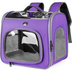 ALLSOPETS Cat Backpack Складной рюкзак для животных с передним отверстием и дышащим сетчатым окном Рюкзак для собак Идеально подходит для путешеств