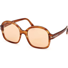 Tom Ford 5745e Sieviešu saulesbrilles Stripe Tan Brown, Gaiši brūnas / brūnas svītras