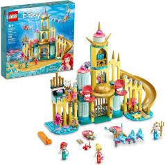 LEGO Disney Arielas zemūdens pils 43207 konstruktors; jautra nāras princeses konstruējama rotaļlieta bērniem vecumā no 6 gadiem (498 detaļas)