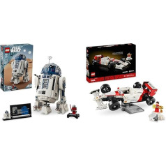 LEGO Star Wars R2-D2 modeļu komplekts bērniem, zēniem un meitenēm un ikonas McLaren MP4/4 & Ayrton Senna auto modeļu komplekts