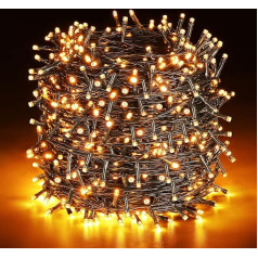 ELKTRY 100M LED Lichterkette Außen, 1000 LED 8 Modi Lichterketten Innen, Warmweiß IP44 Lichterkette Strom für Schlafzimmer, Kinderzimmer, Balkon, Garten, Terrasse, Hochzeit, Weihnachten