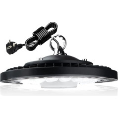 Eleganted UFO LED halles gaisma 100 W, 6500 K darbnīcas lampa IP65 Rūpnieciskā lampa LED High Bay Cool White LED halles prožektors IP65 garāžai Lampas noliktava Baznīca