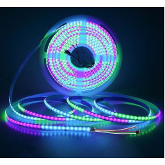 ALITOVE 10 m WS2811 RGBIC COB LED lente 24 V 3600 LED elastīgas adresējamas LED gaismas Programmējama LED lente guļamistabas TV mājas dekorēšanai (bez barošanas bloka un kontroliera)