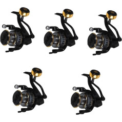 BESPORTBLE Pack of 5 Makšķerēšanas spoles jūras zvejai Spoles saldūdens zvejai Makšķerēšanas komplekti Casting Reel Faktiskais zvejas aprīkojums Metāla ritenis Makšķerēšanas aprīkojums Pilna metāla zivju spole Makšķerēšanas aprīkoju