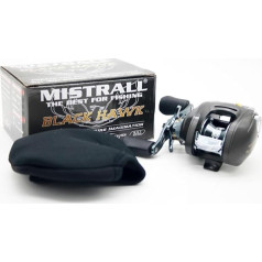 Exar Multi- / Baitcasting spole kreisās rokas MISTRALL Black Hawk Makšķerēšanas spole Baitcaster Casting spole zema profila